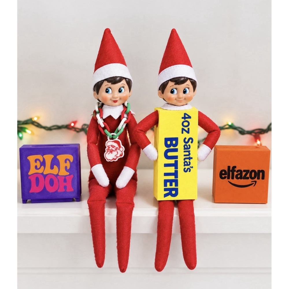 The Elf Costume / Accessory Kit Bundle Butter Elf Doh Elfazon Santa Mini Hype